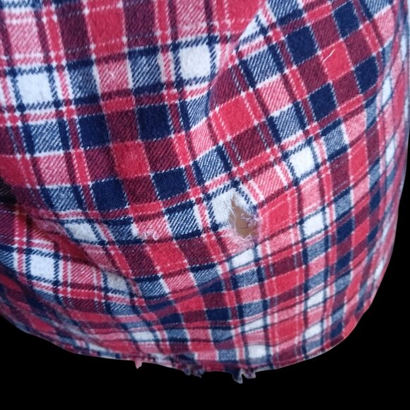 Vintage Women's Flannel Shirt Medium 1970's Plaid Spiegel All Cotton Country Top - Picture 8 of 10